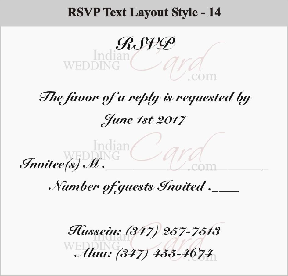 Wedding Invitation Card Rsvp Wording - Best Design Idea